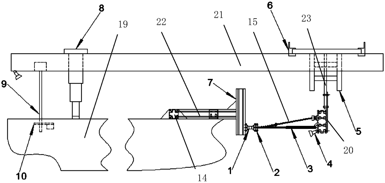 A kind of towing device for ship model test in ice area