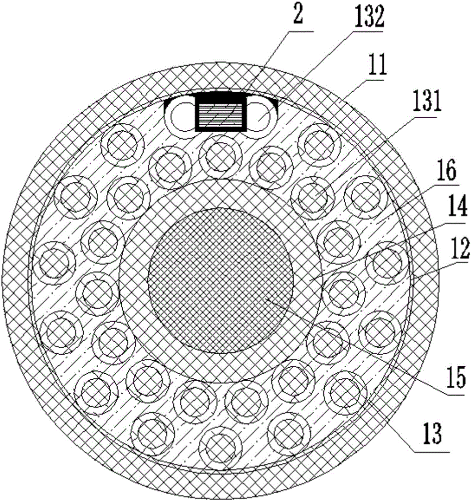 Underground pressure-and-temperature-measurement cable