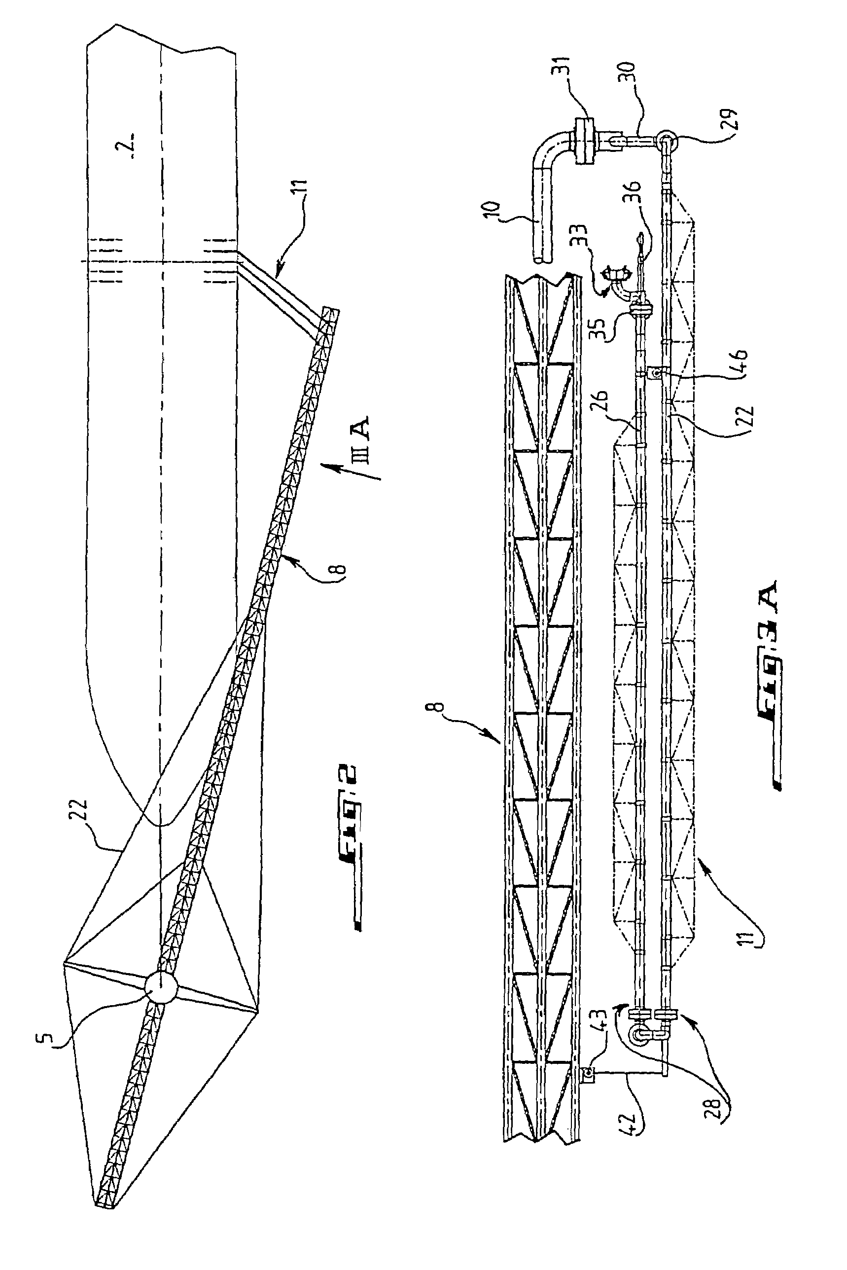 System for transfer of a fluid product, particularly liquefied natural gas, between a transport vehicle, such as a ship, and an installation for receiving or supplying this product