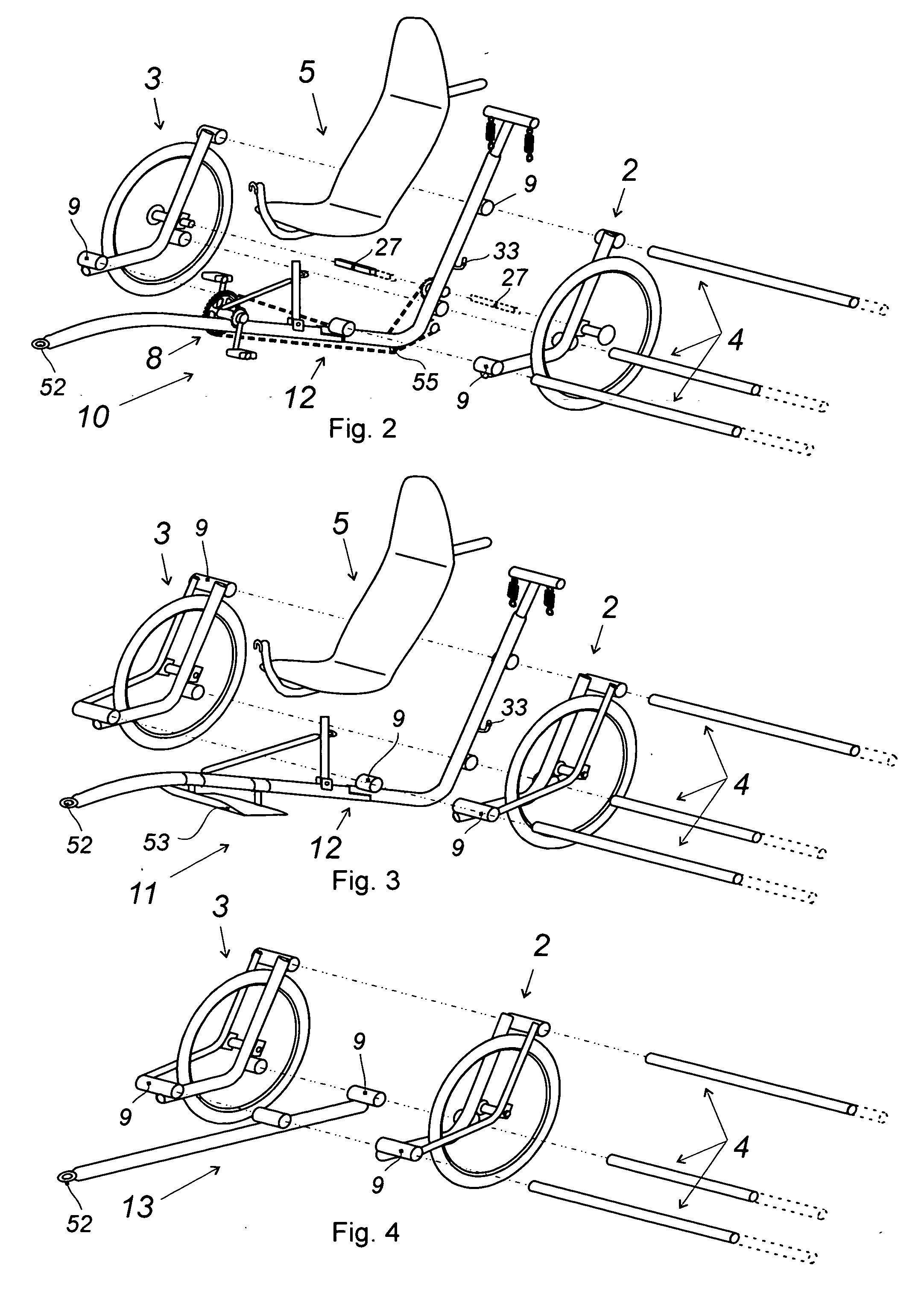 Modular recumbent vehicle