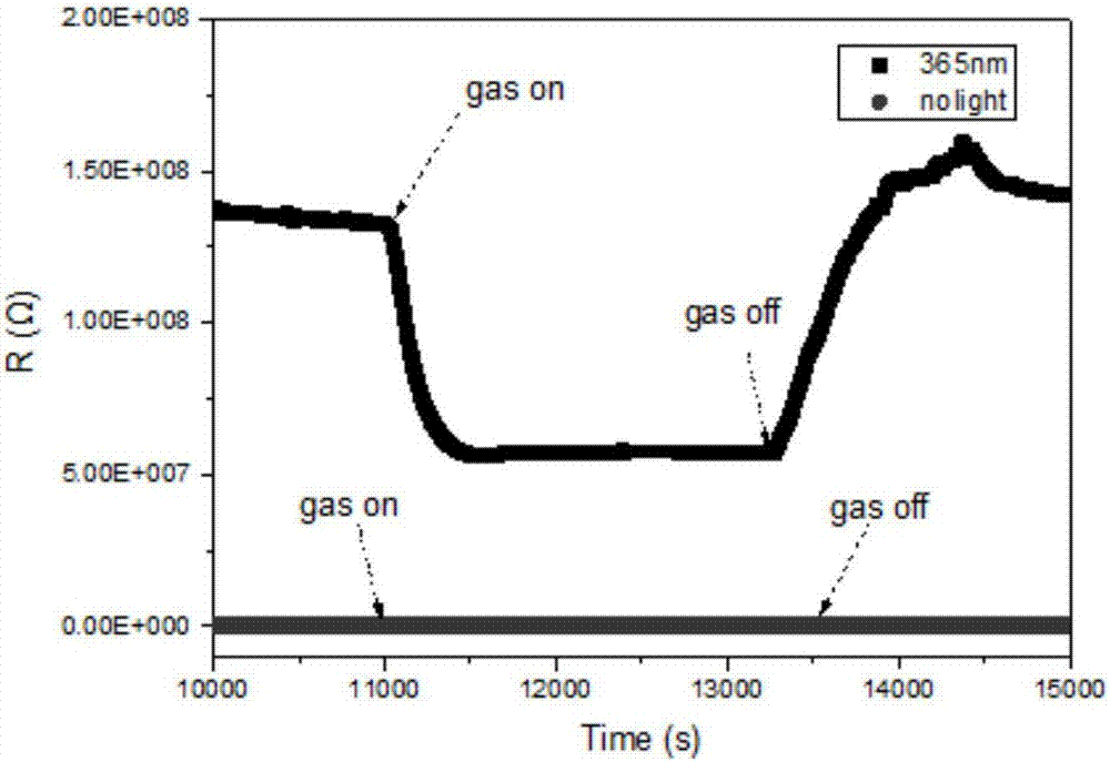 Self-driven optical excitation gas sensor