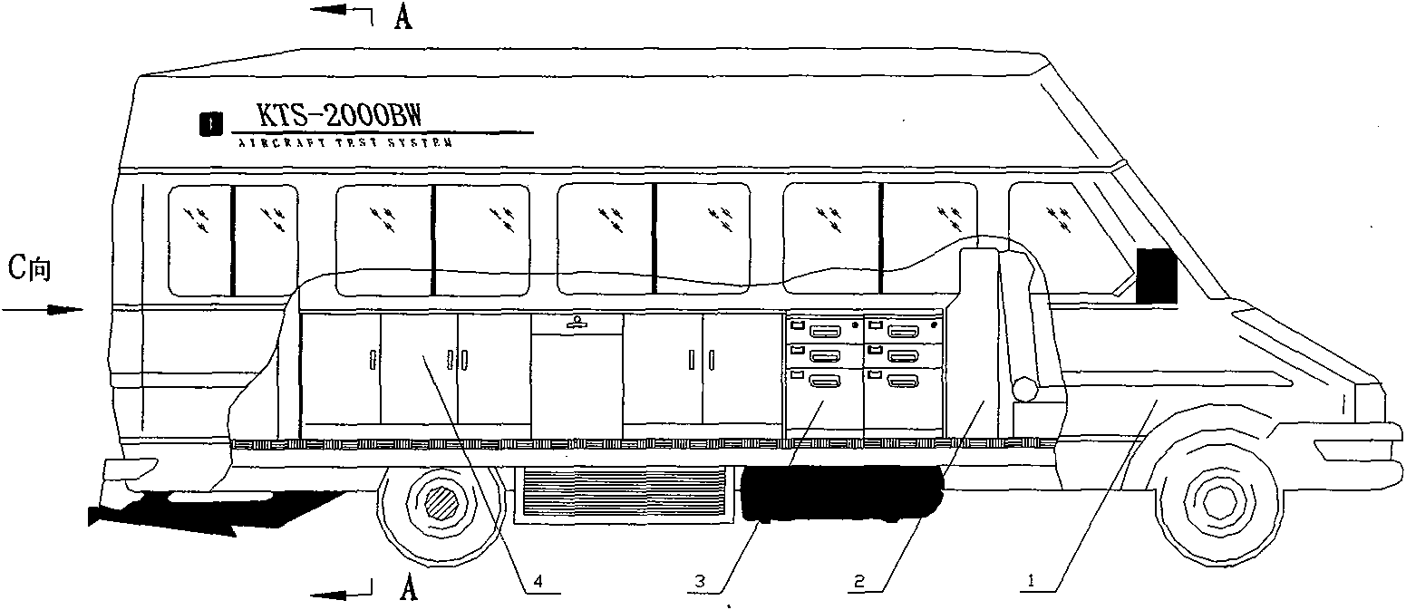 Inspection van for integrating airplane test equipment