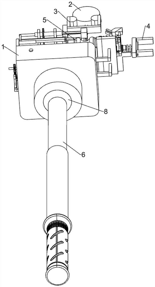 Handheld building material mounting device