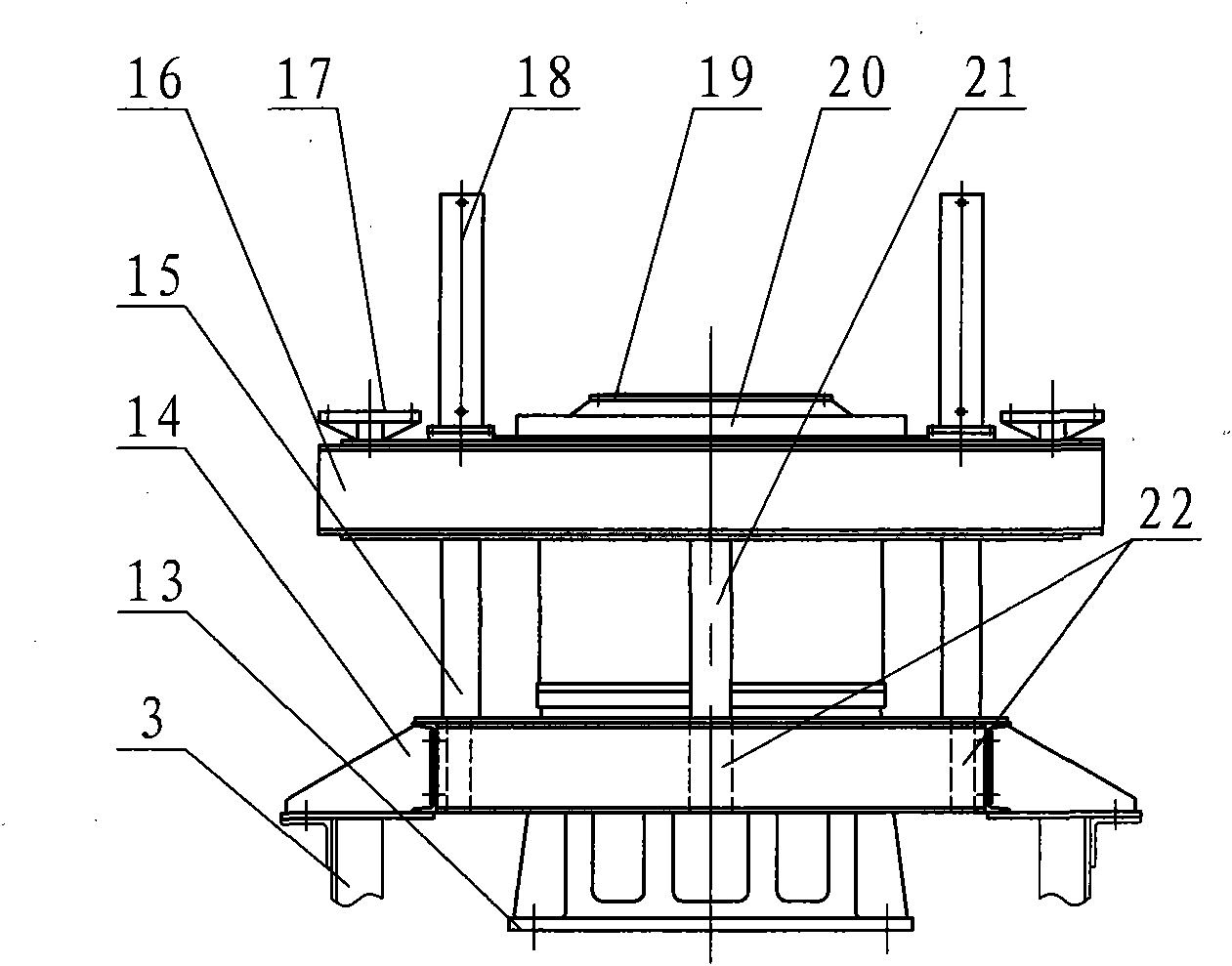 Peripheral transmission center automatic rake-lifting thickener