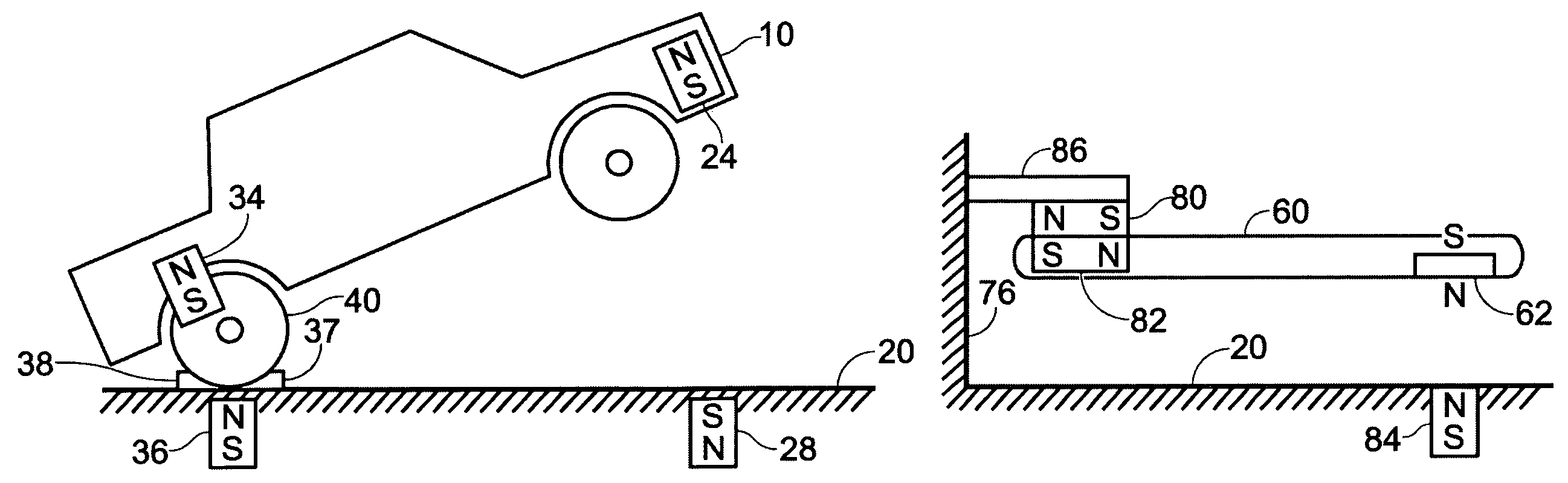 Levitation of objects using magnetic force