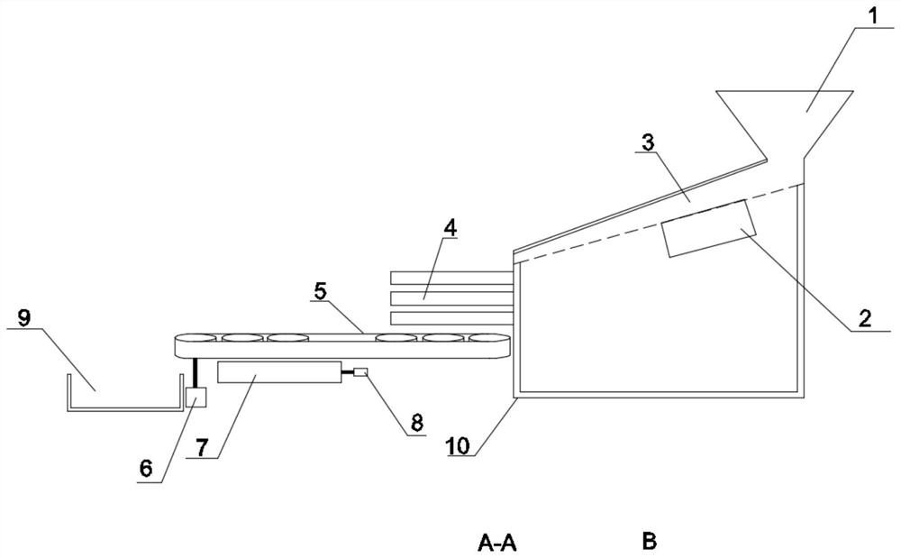 Snail tail removing machine