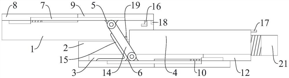 Extensible elastic pin for split type curtain wall