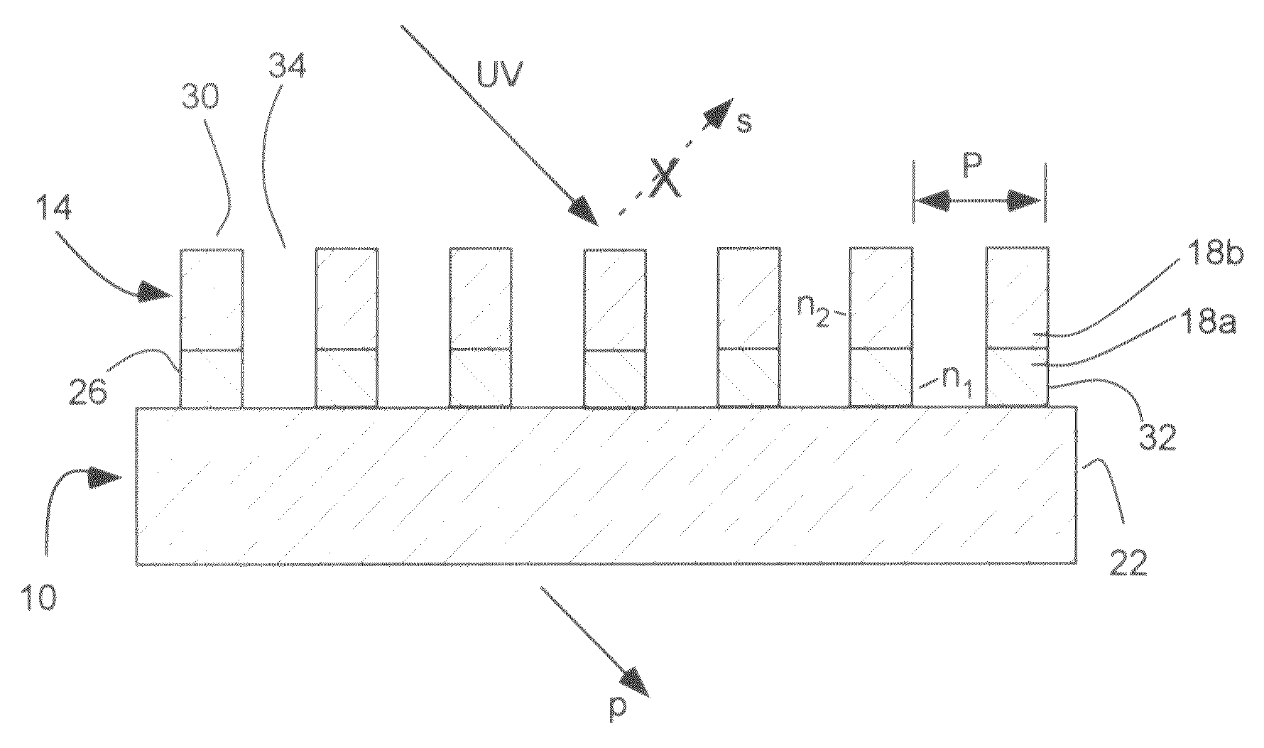 Durable, inorganic, absorptive, ultra-violet, grid polarizer