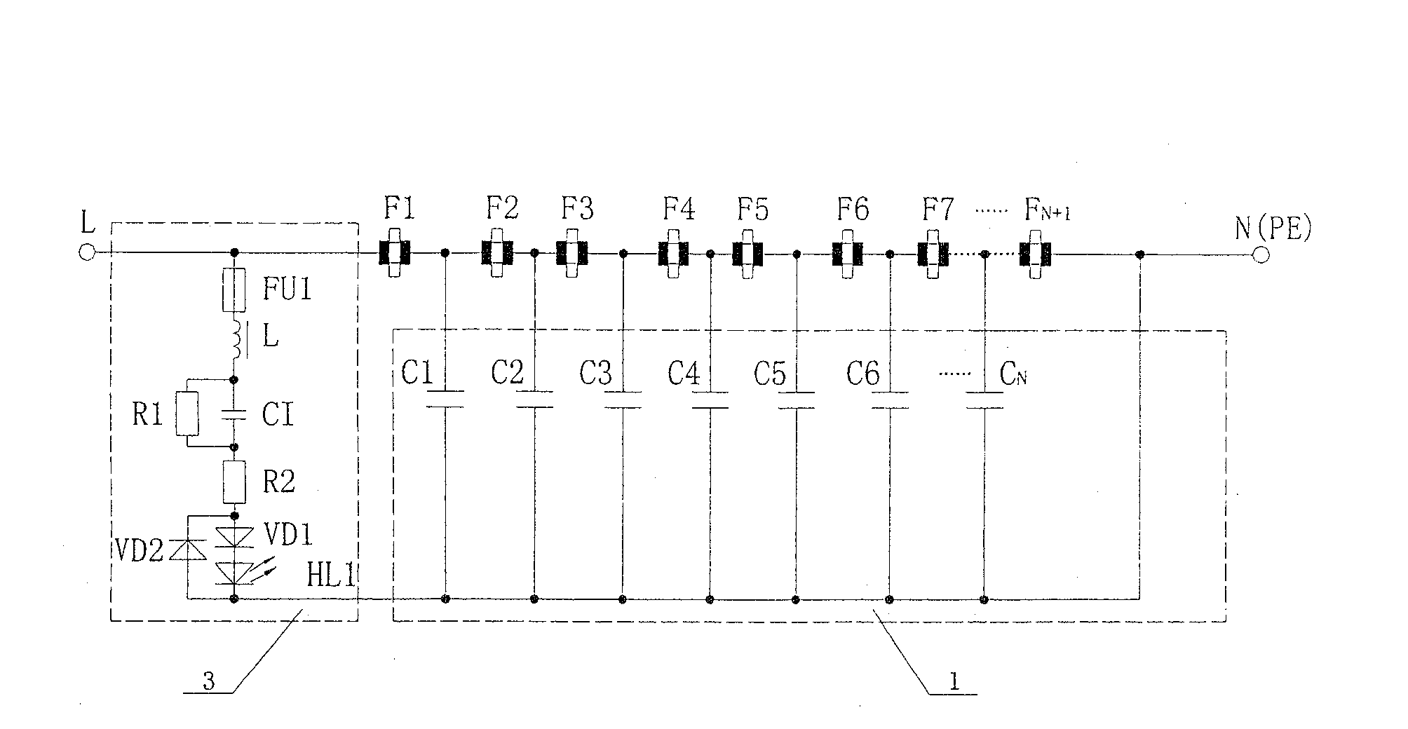 High efficient laminated graphic discharge gap device