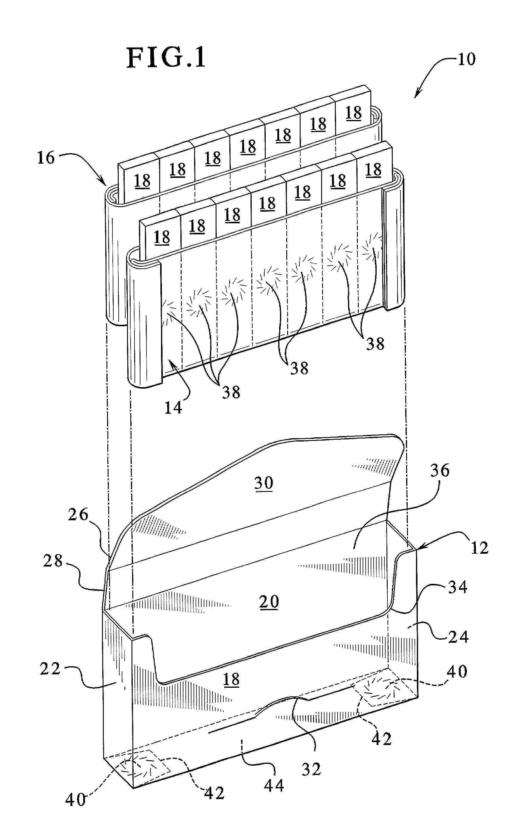 Package having releaseably secured consumable products