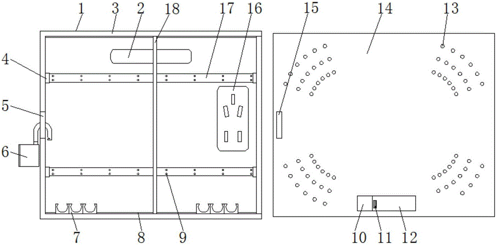 Easy-to-wire weak current box and method and application for IoT weak current engineering