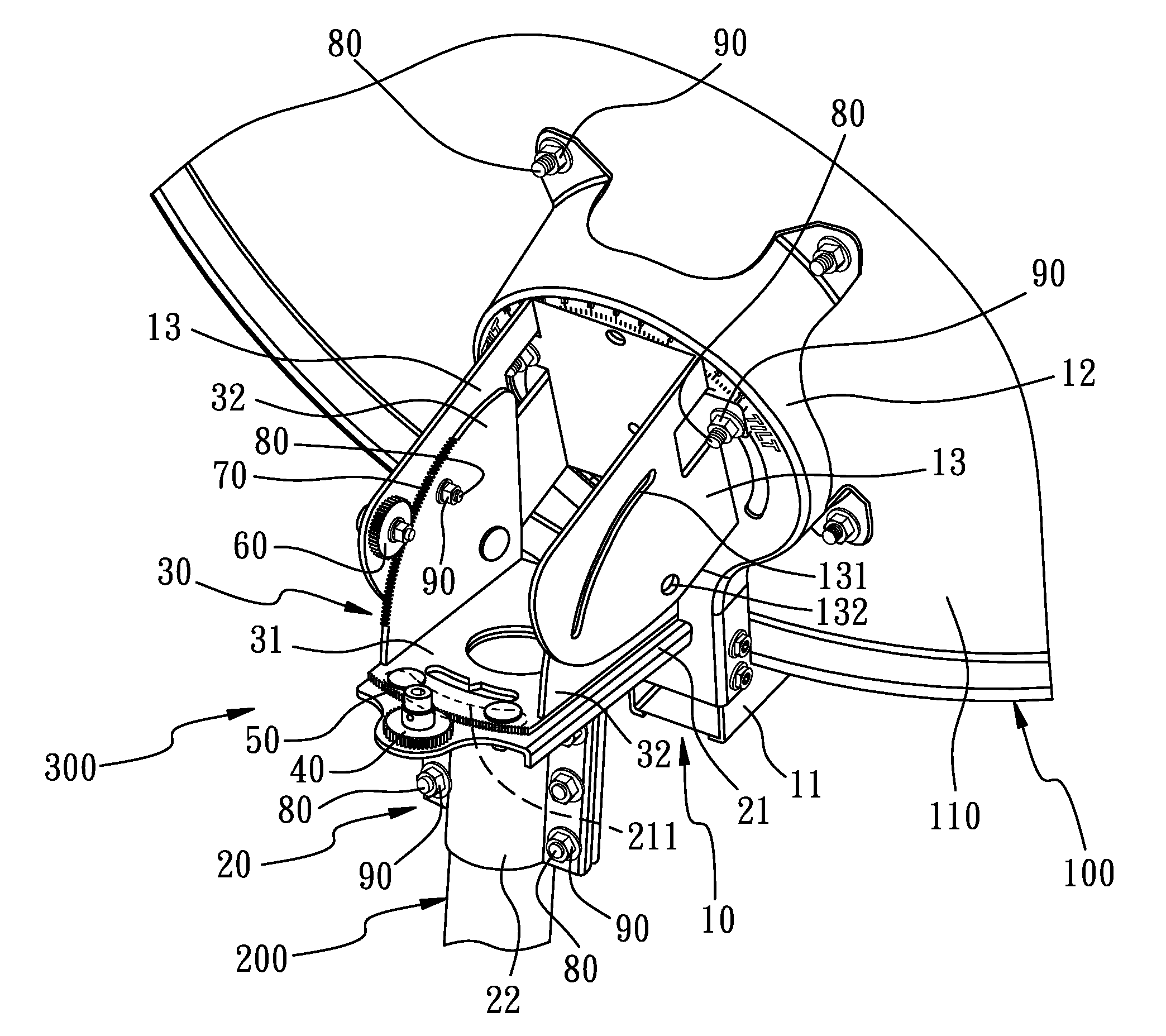 Adjusting Apparatus for Satellite Antenna