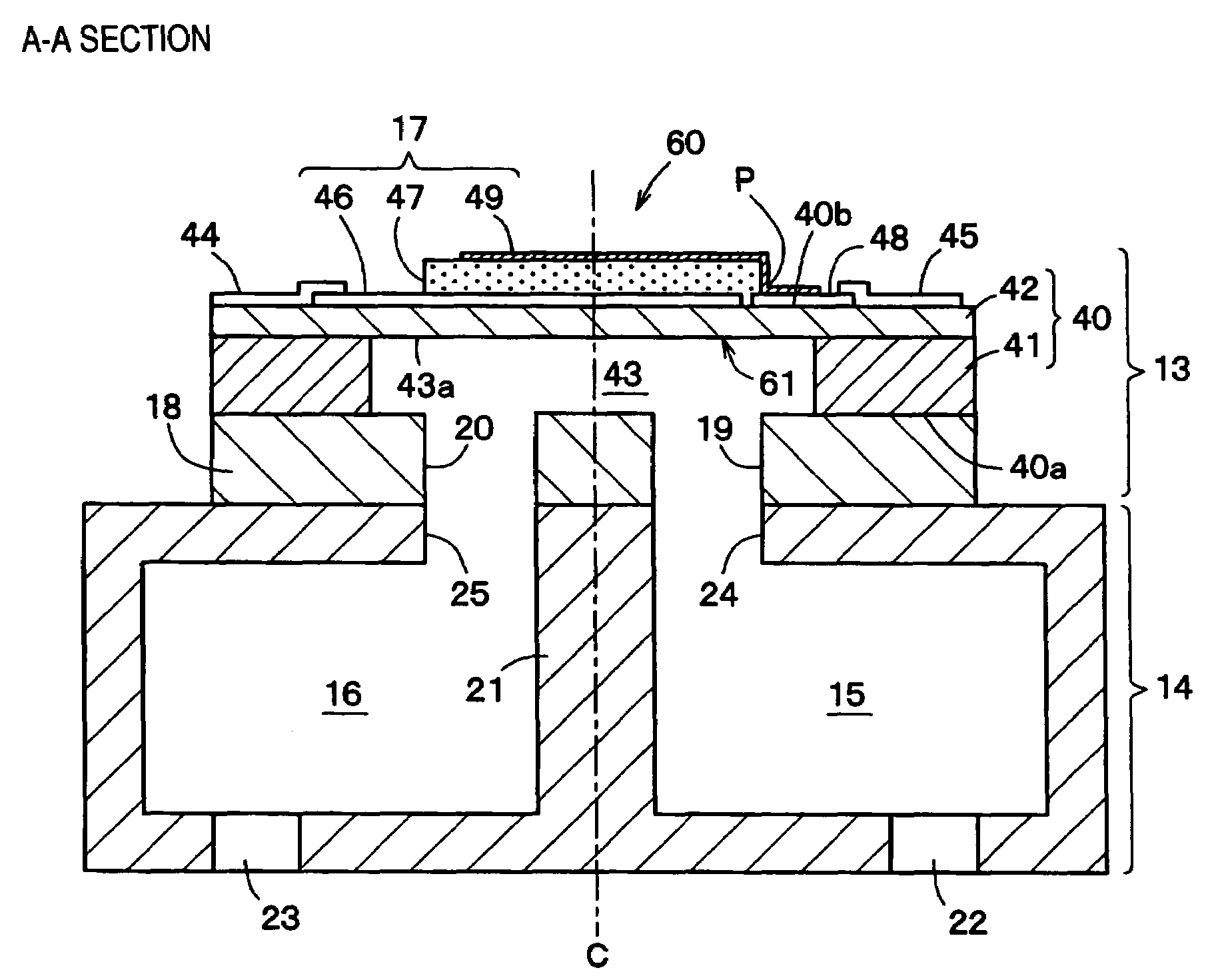 Container having liquid detecting function