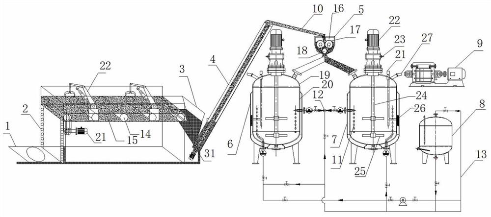 Device and process method for preparing fertilizers by using kitchen waste