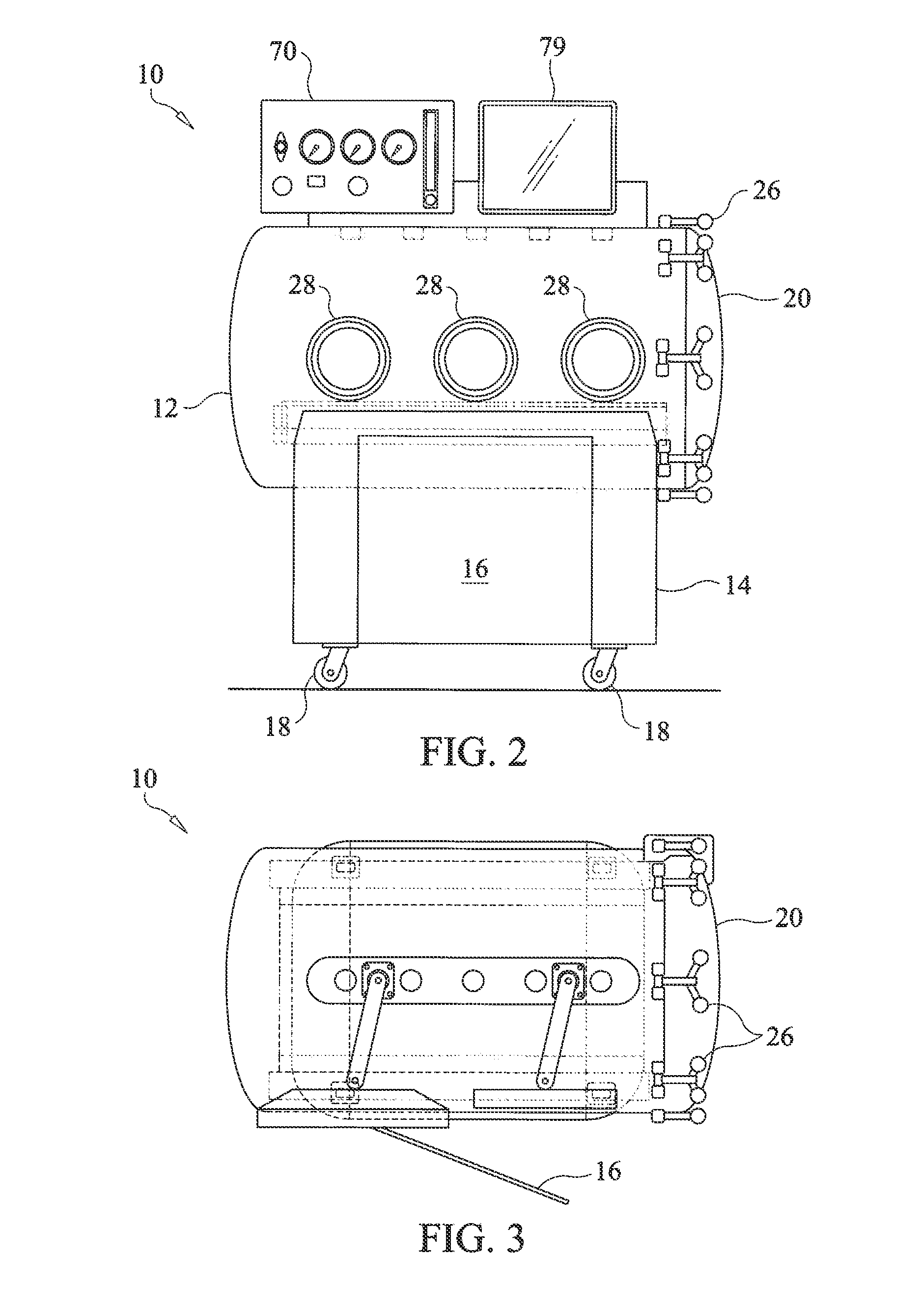 Hyperbaric oxygen therapy chamber and system for use in veterinary medicine