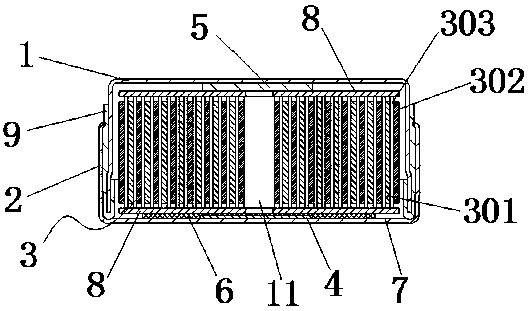 Internal connection structure of button cell and manufacturing method of internal connection structure