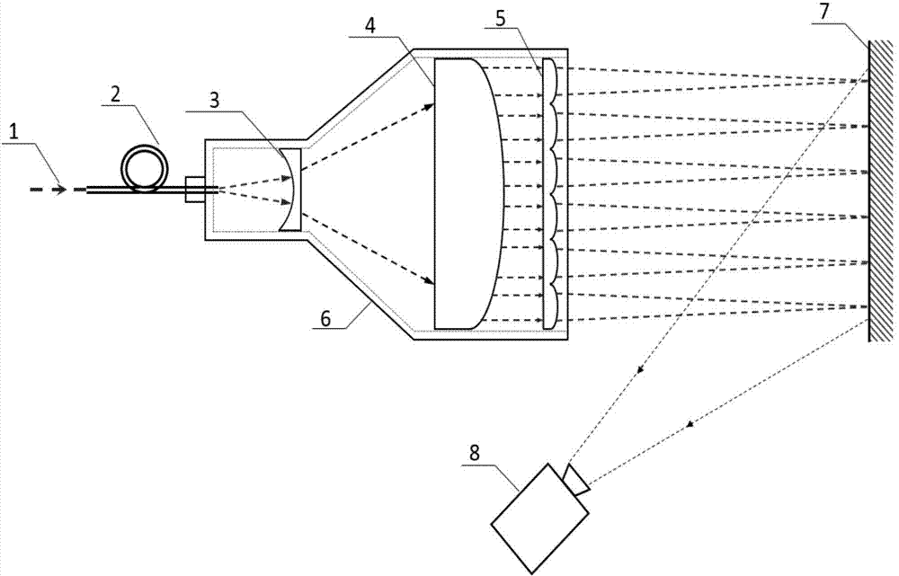 Infrared nondestructive testing and imaging method based on array laser source and used for structure surface cracks