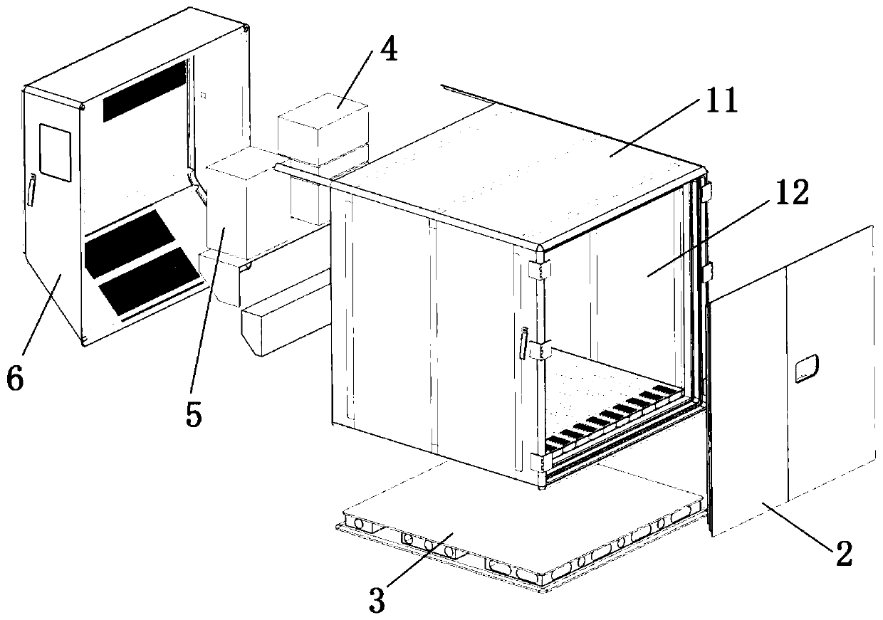 Entirely-foamed aviation cold-chain transport box comprising vacuum insulation boards