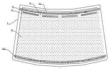 Laminated electric heating auto glass with transverse transition zones