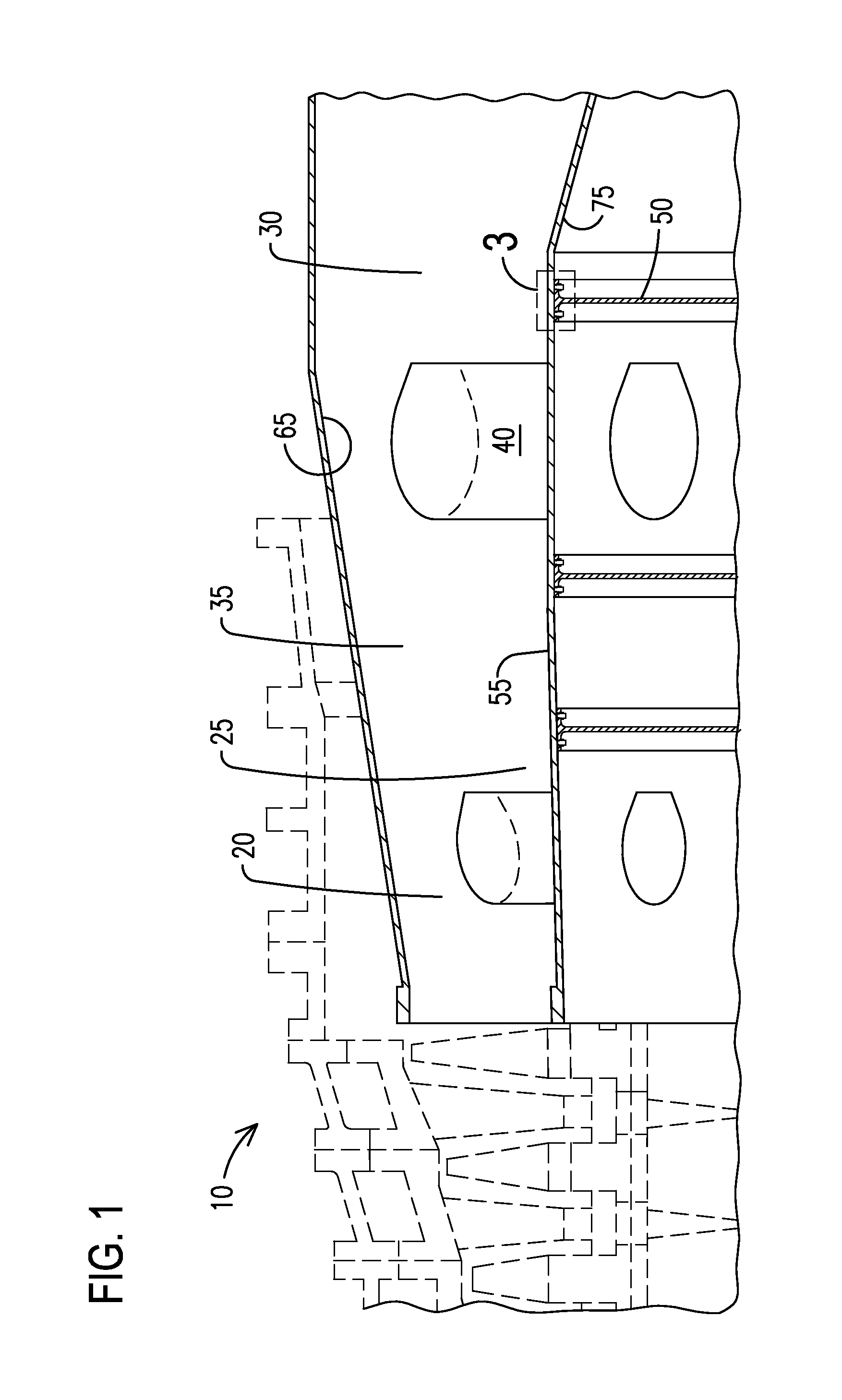 Turbine exhaust cylinder/ turbine exhaust manifold bolted stiffening ribs