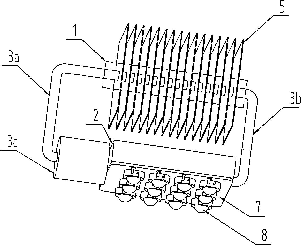 Heat radiation device for loop heat pipe with enhanced evaporation section used in LED lamp