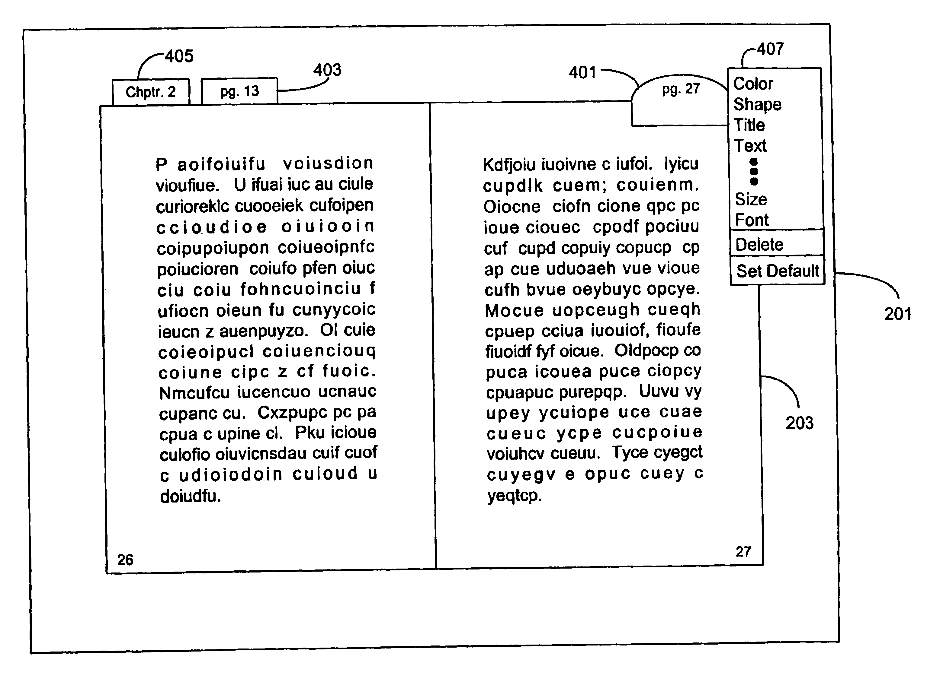 Bookmarking and placemarking a displayed document in a computer system