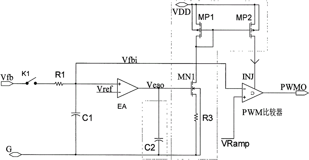 ac-dc power converter and its loop compensation circuit