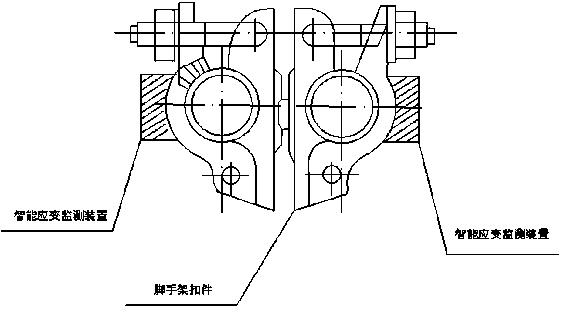 Intelligent scaffold fastener with function of measuring stress change