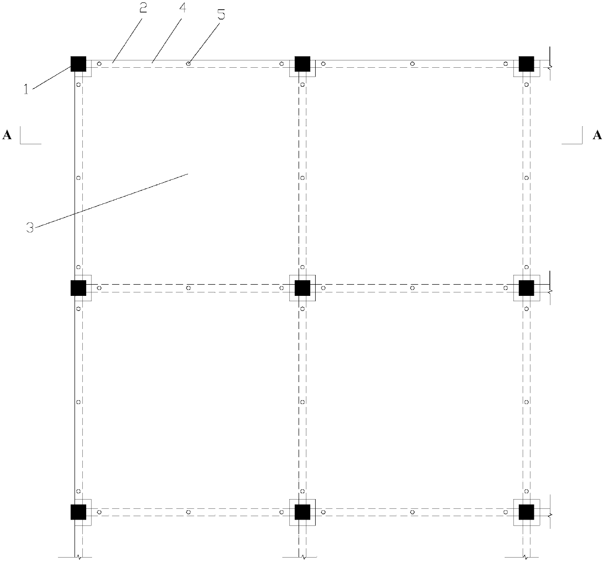 Beam and board separating type layering shock isolation structure