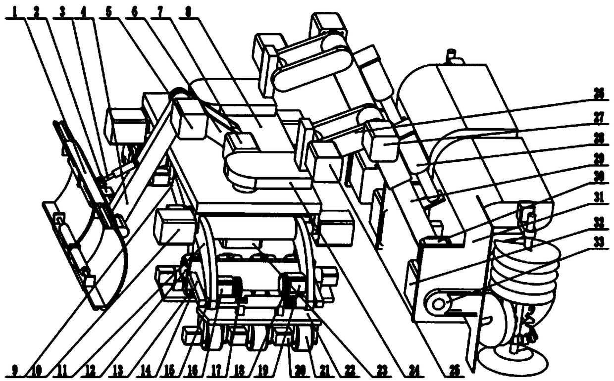 Stair snow cleaning robot