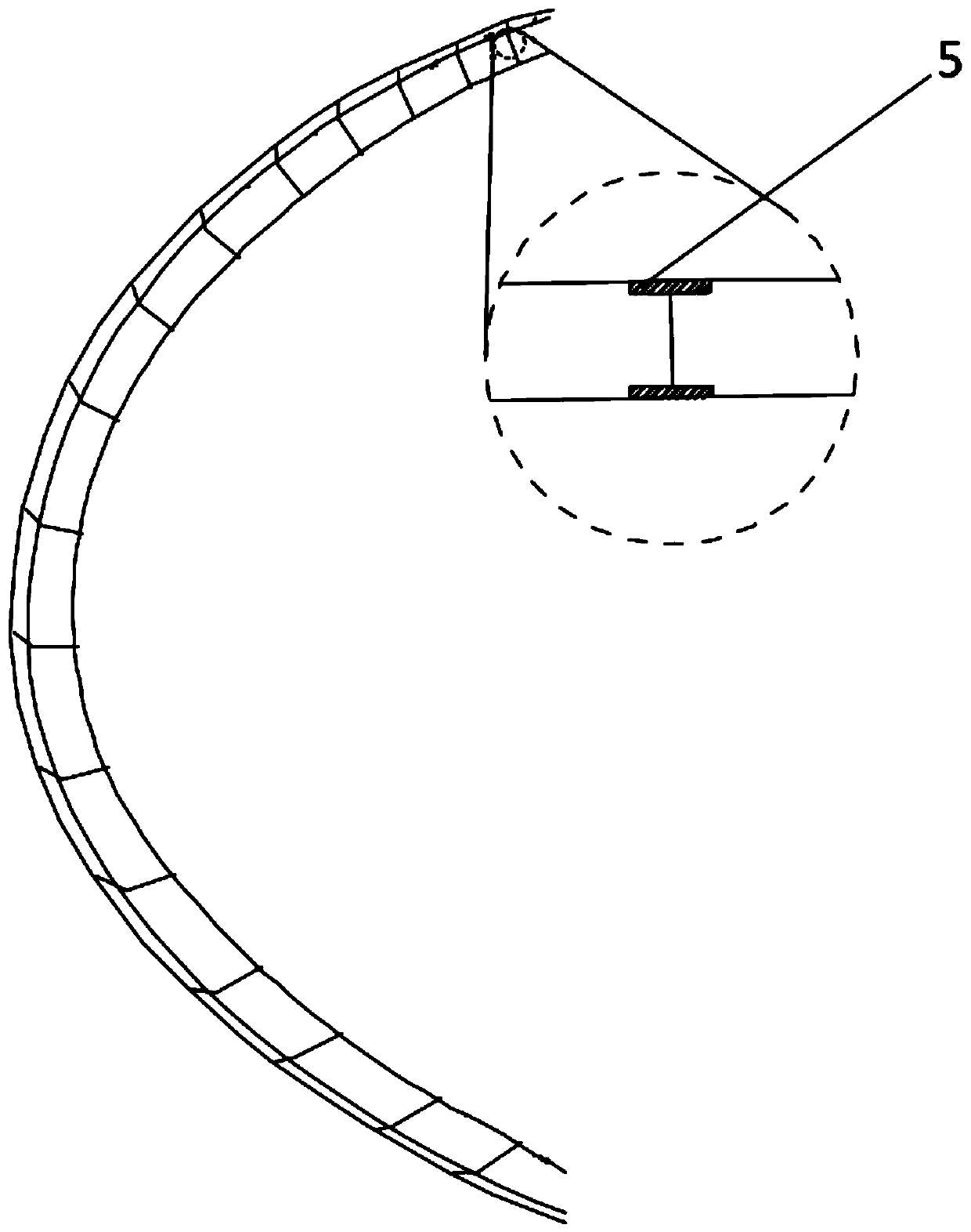 A wind turbine in the shape of a harp