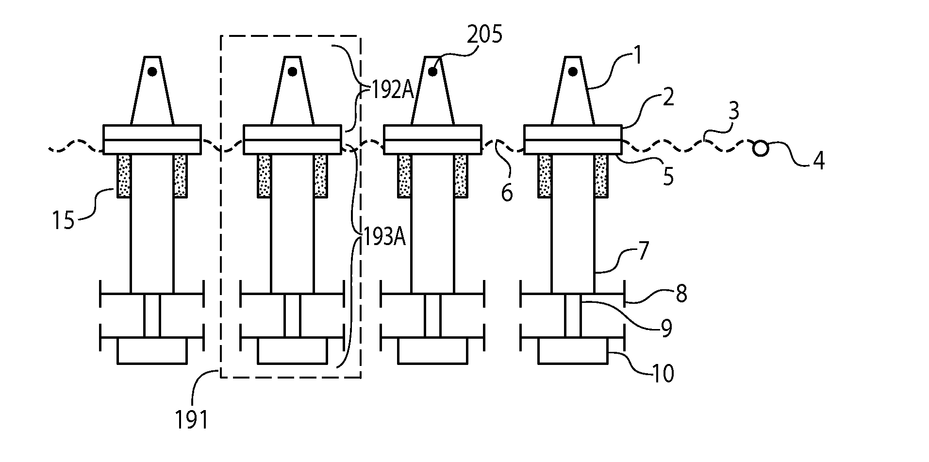 Linear faraday induction generator for the generation of electrical power from ocean wave kinetic energy and arrangements thereof