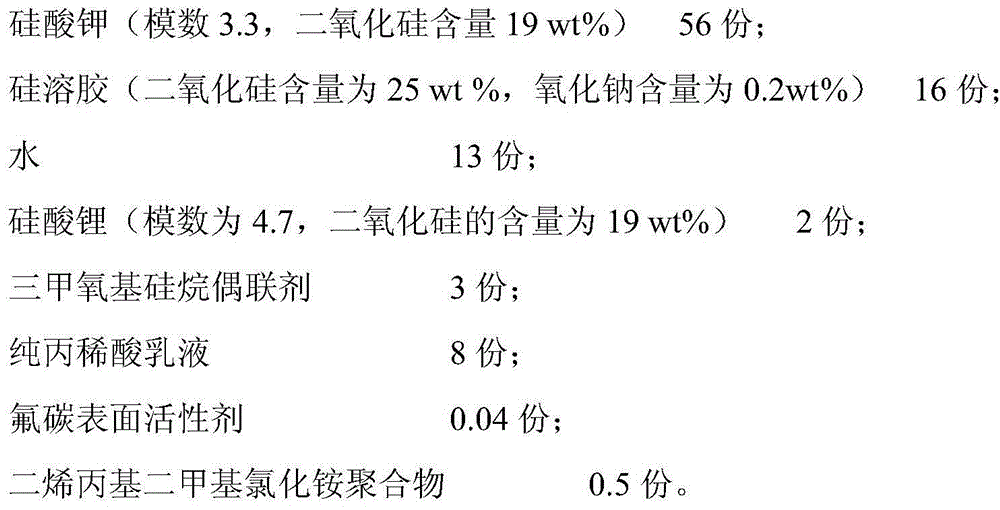 Water-based inorganic resin and preparation method thereof