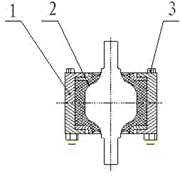 V-shaped thrusting rod assembly and assembling method thereof