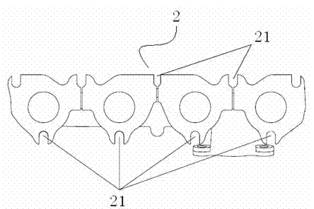 Exhaust manifold installation structure and method for assembling and disassembling same