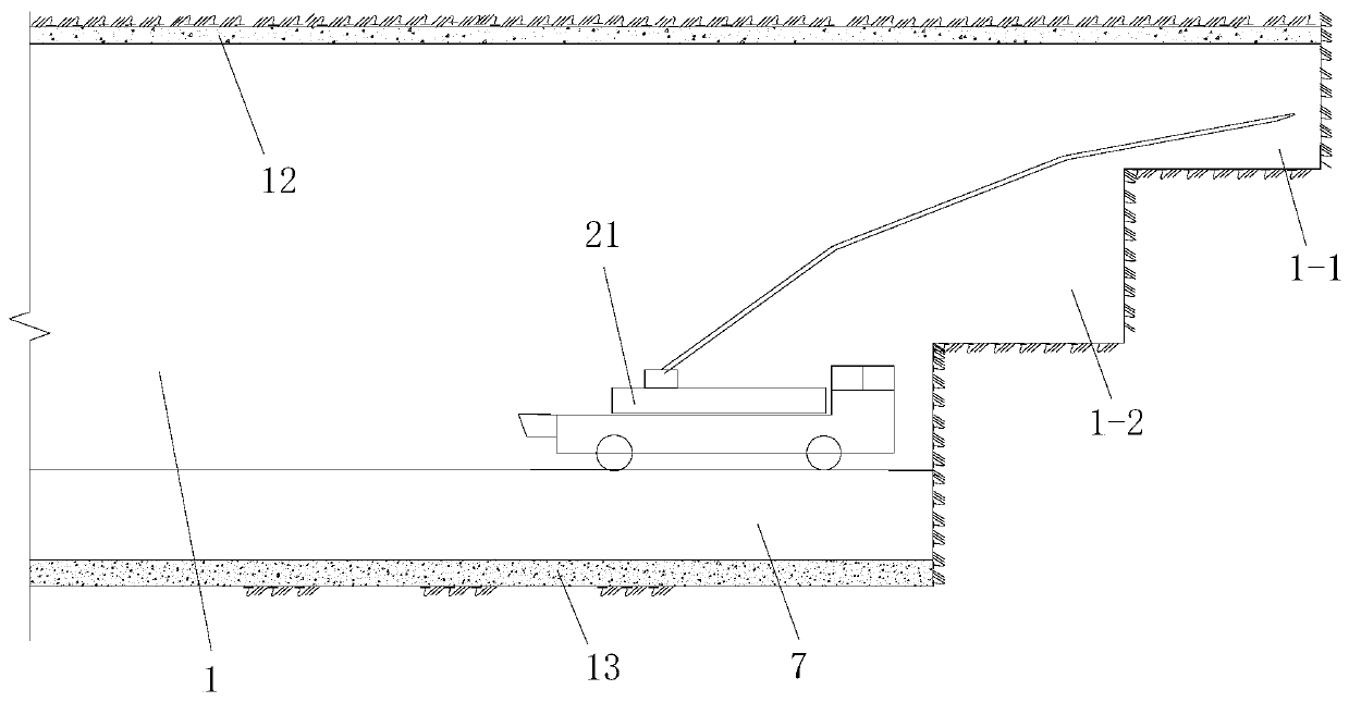 Large-section loess tunnel supporting system and supporting construction method