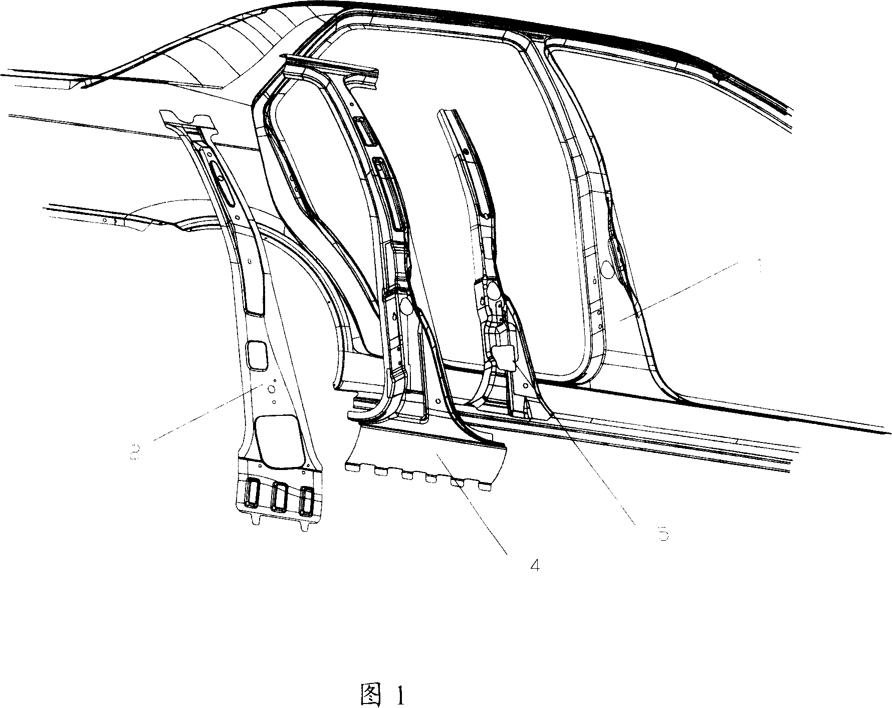 Car middle column