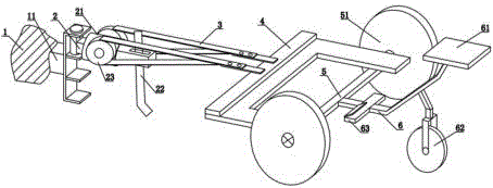 A dry land ride-on micro-cultivator with a frame assembly