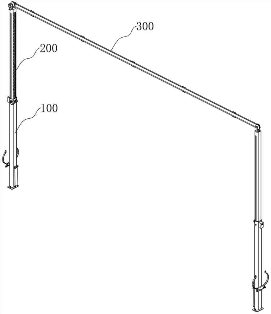 Automatic stringing equipment for power pole wires