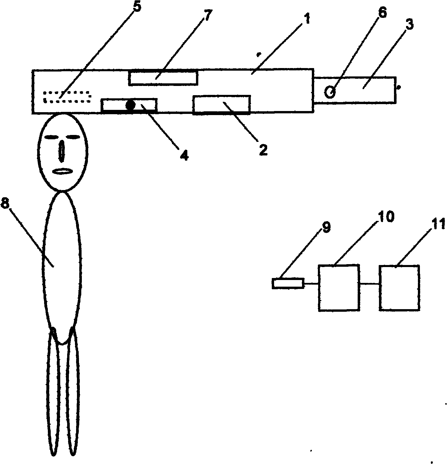 Head placement type height measurement method