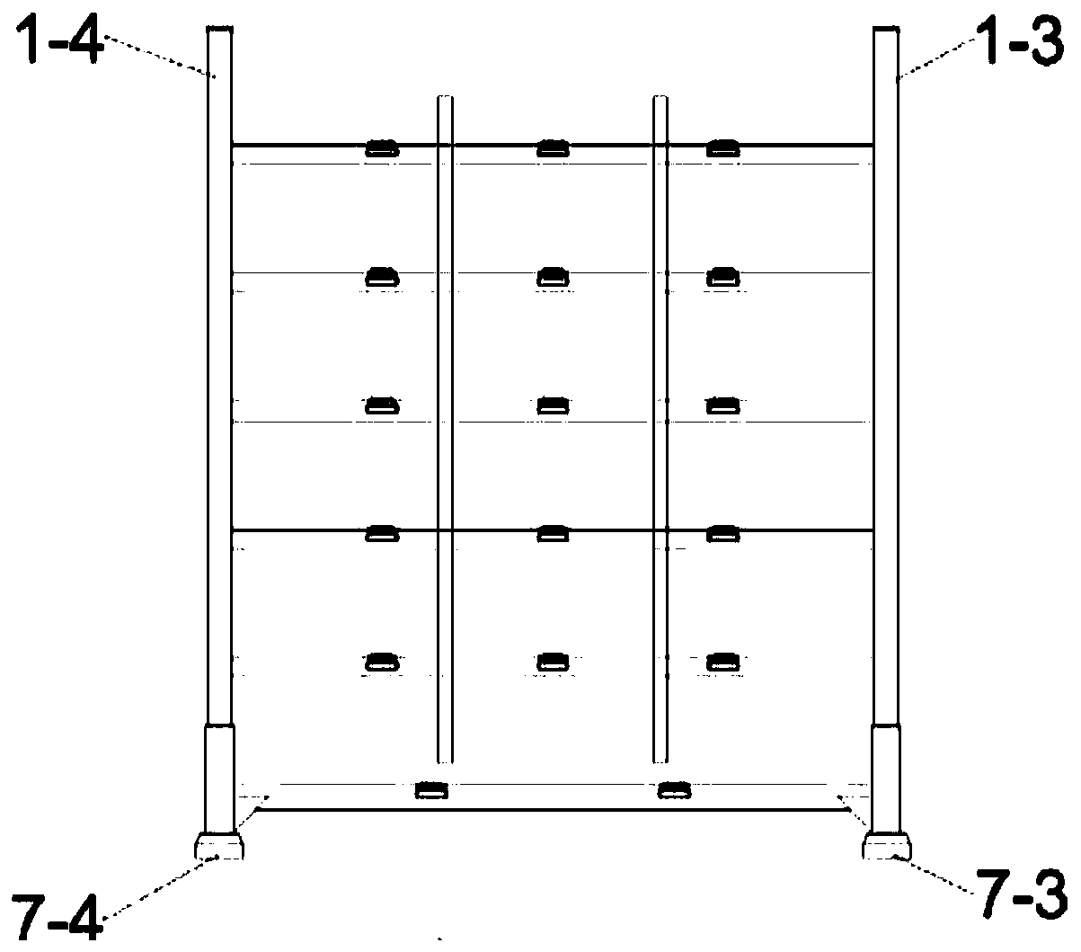 Stacked rack for cultivating hermetia illucens larvae and fly maggots by kitchen waste