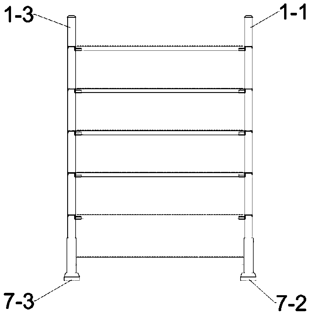 Stacked rack for cultivating hermetia illucens larvae and fly maggots by kitchen waste