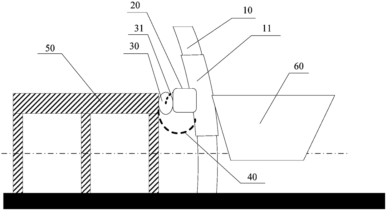 Compound berth-alongside device for elevated trestle