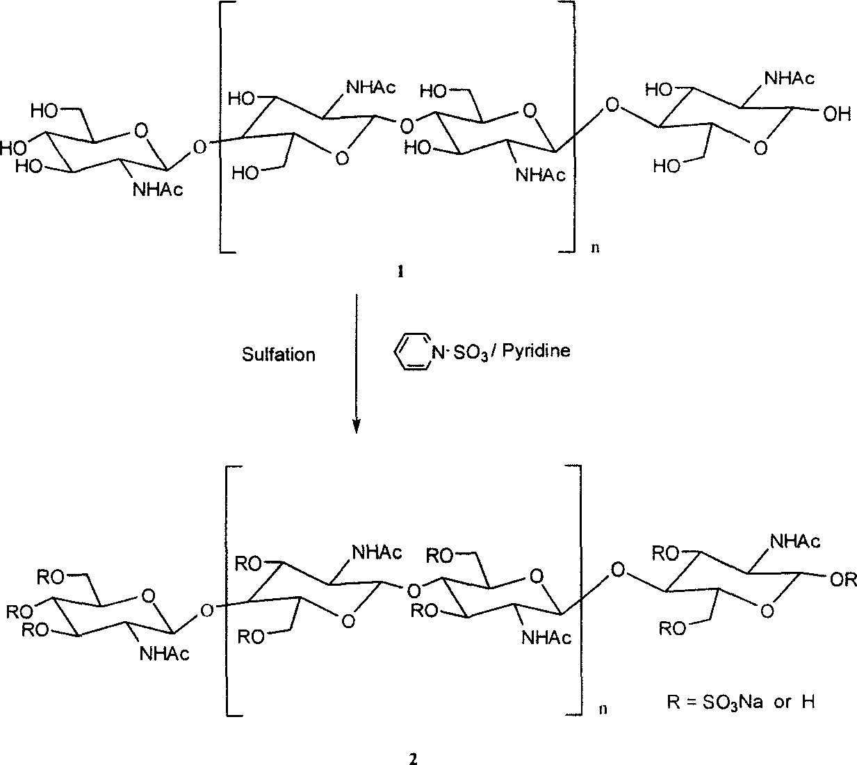 Plant virus controlling sulfate polyose or oligose preparation and its preparing process