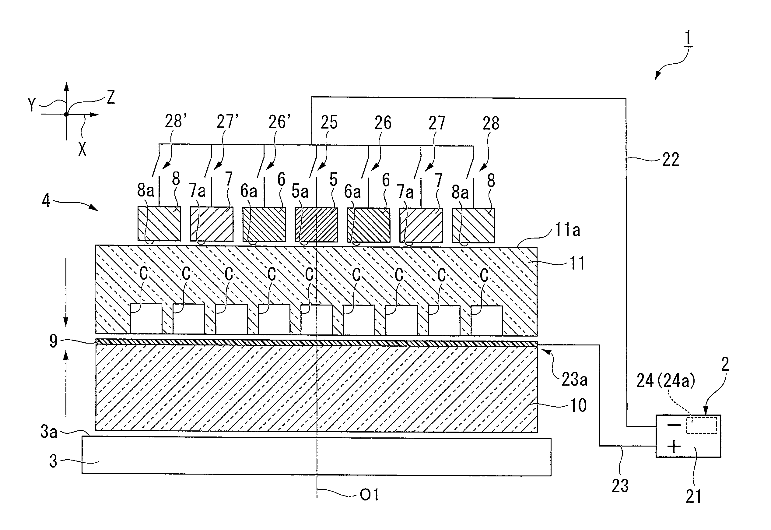 Anodic bonding method and piezoelectric vibrator manufacturing method