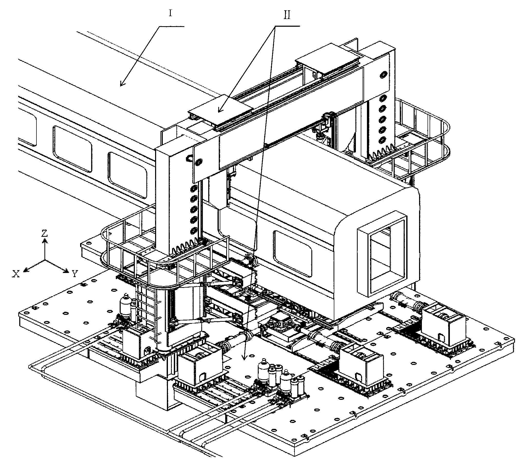 Integrated dynamic testboard of parameter of bogie of railway car