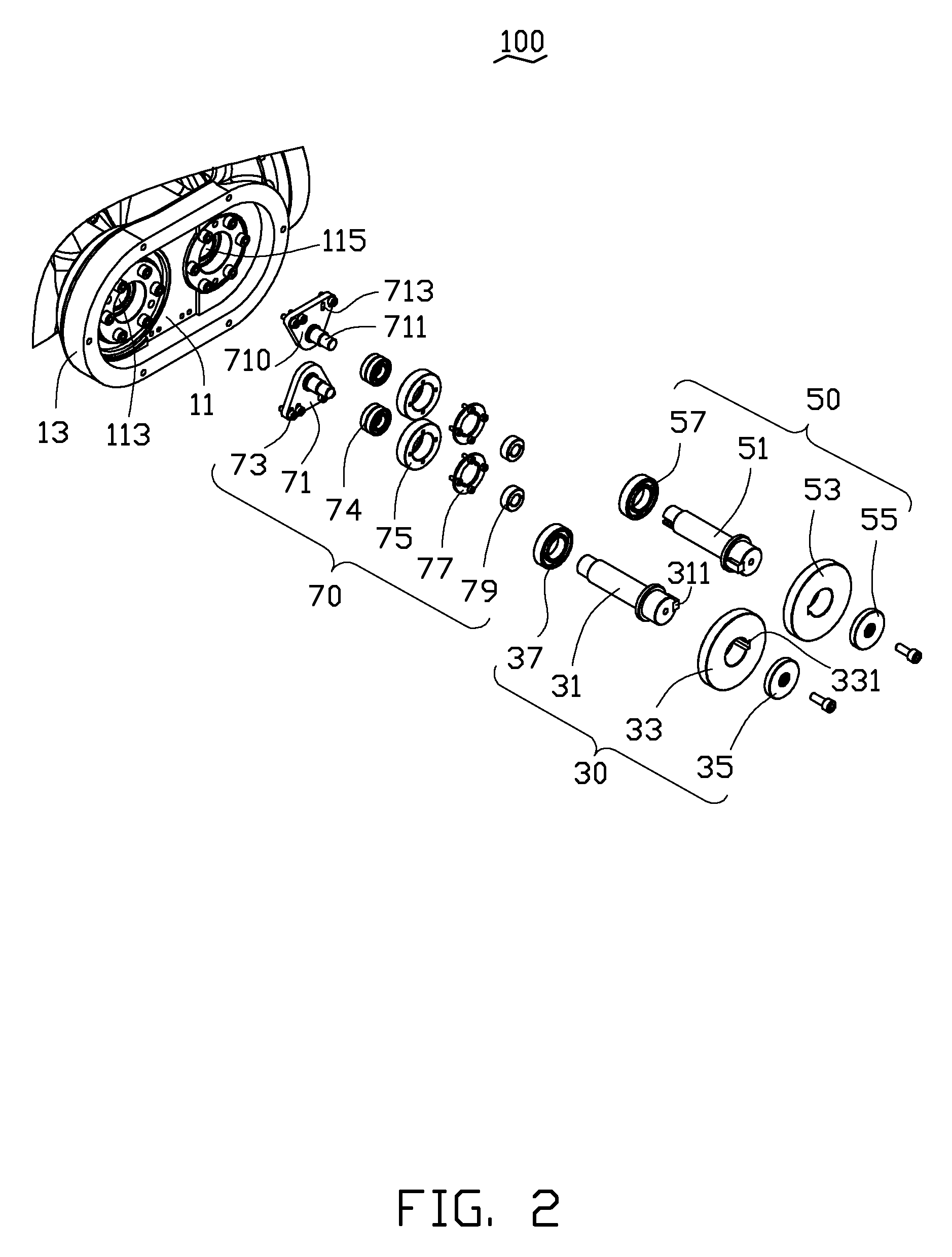 Gear transmission mechanism and robot arm connecting structure using the same