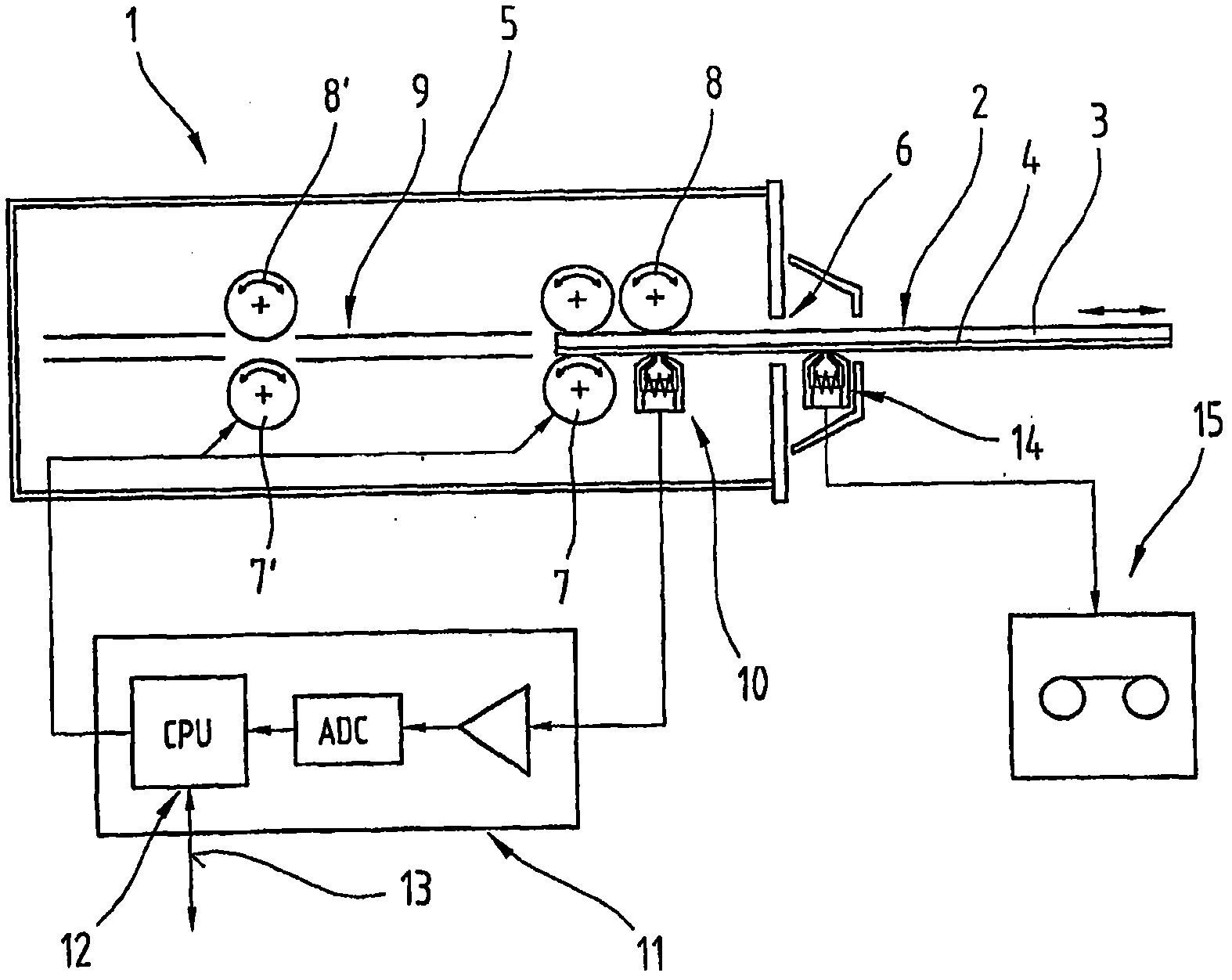 Method and device for protecting a reading device for card-shaped data carriers from unauthorized evaluation or copying of magnetically encoded data of an inserted card-shaped data carrier