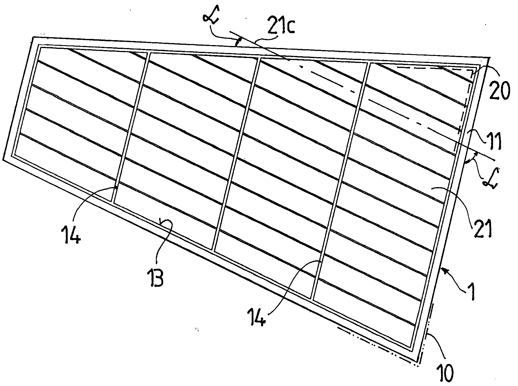 Filter panel for the treatment of liquids, especially for disc wastewater filter equipment