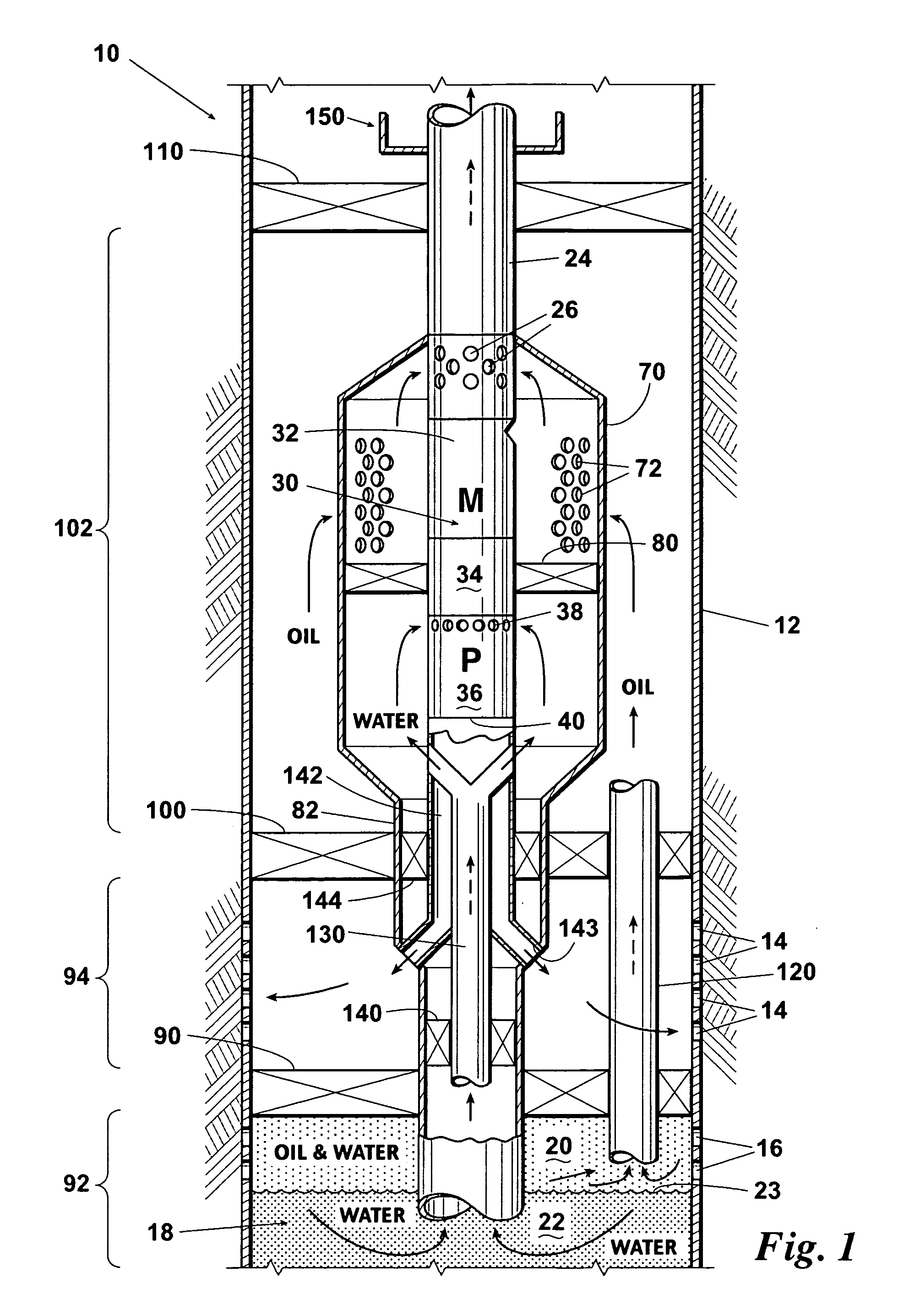 Inverted electrical submersible pump completion to maintain fluid segregation and ensure motor cooling in dual-stream well